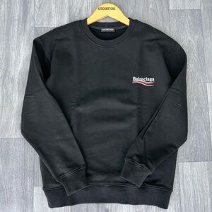 Balenciaga Black Crewneck Sweater for Men